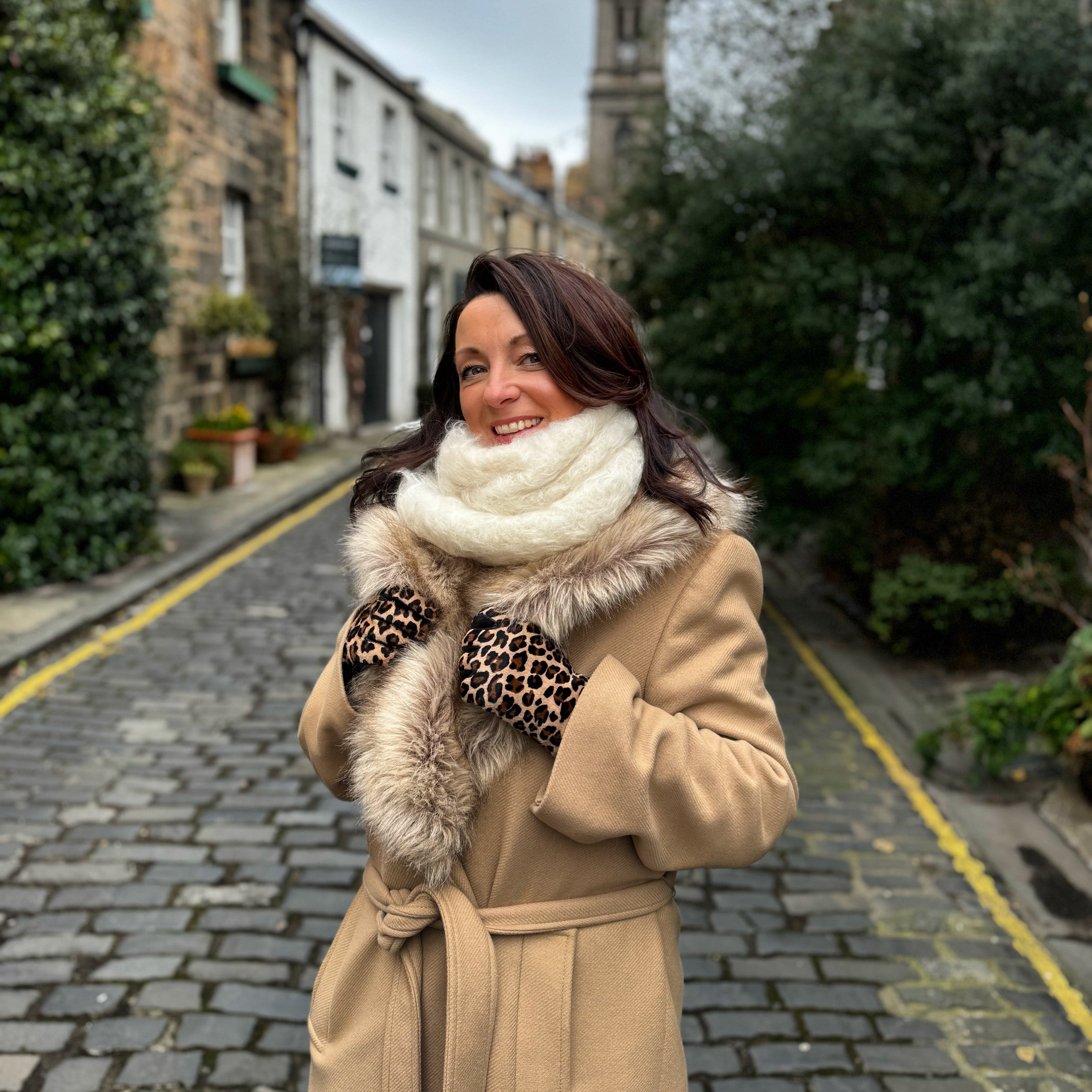 Natural Handmade Mohair Scarf