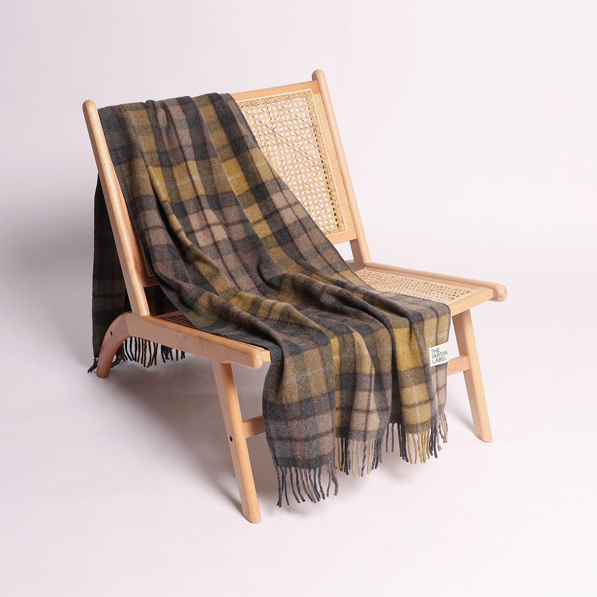 Buchanan Natural Small Blanket  Recycled Wool Tartan Blankets Online
