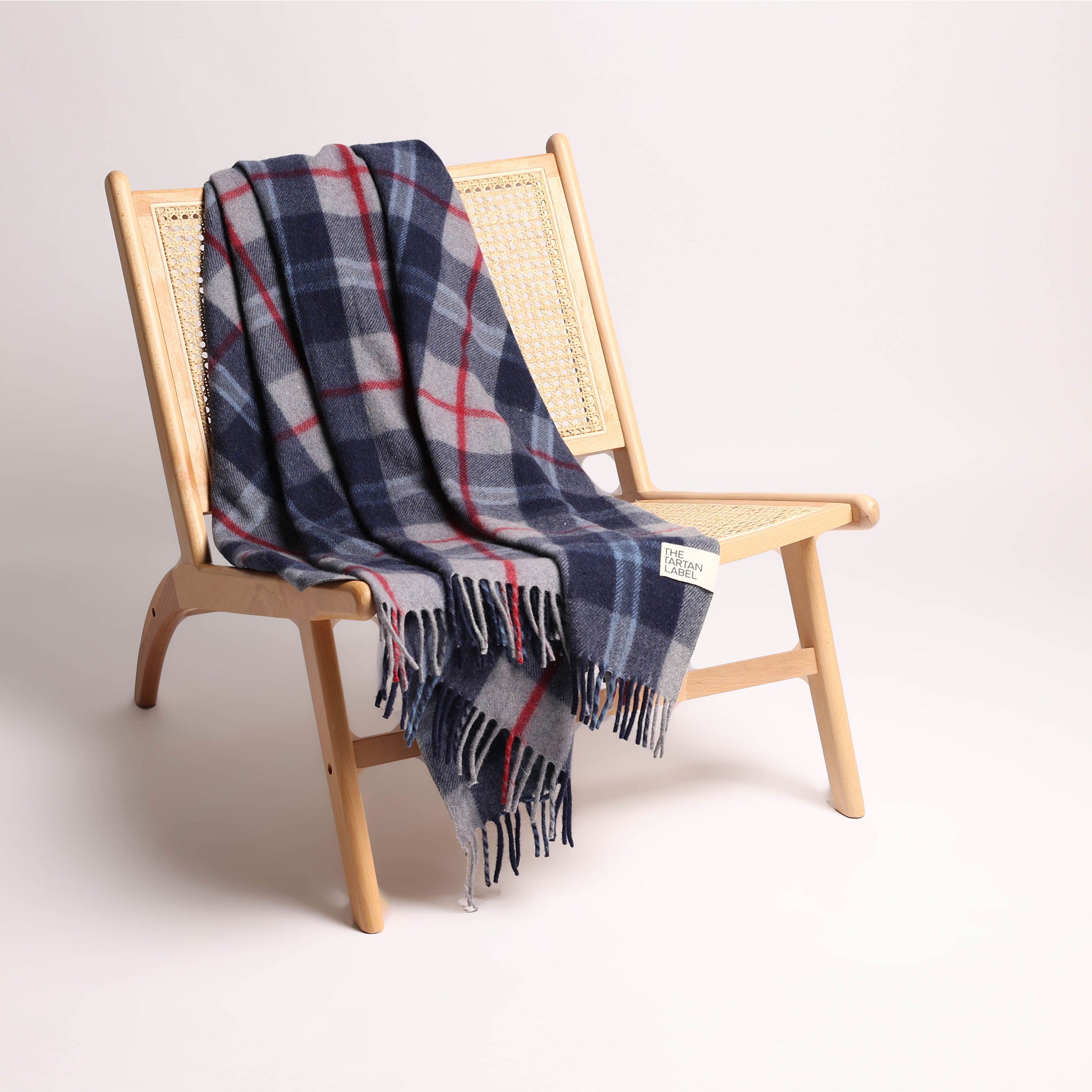 Douglas Navy Decorative Blankets The Tartan Label