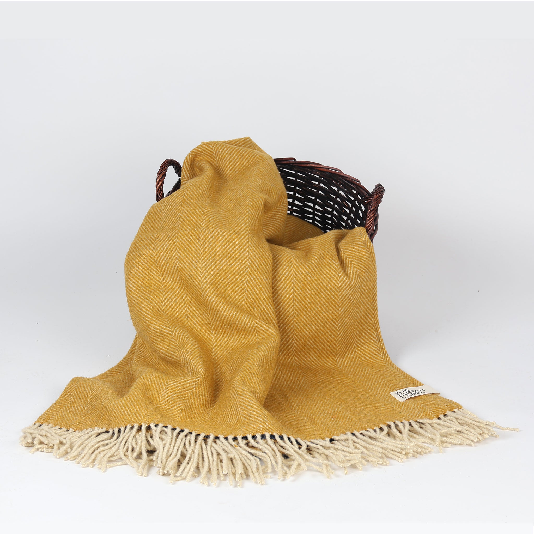 Mustard Herringbone Picnic Blanket