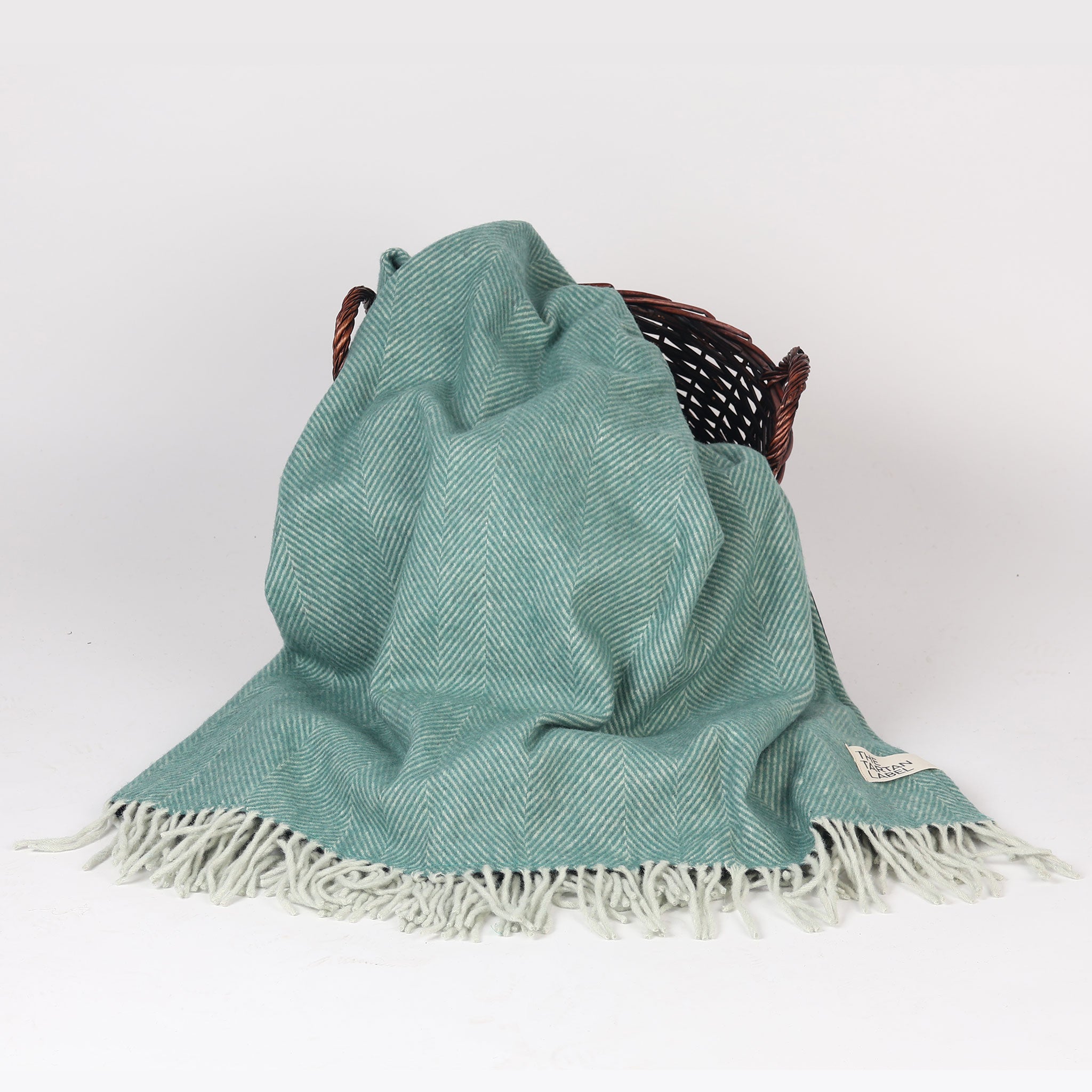 Pistachio Herringbone picnic blanket