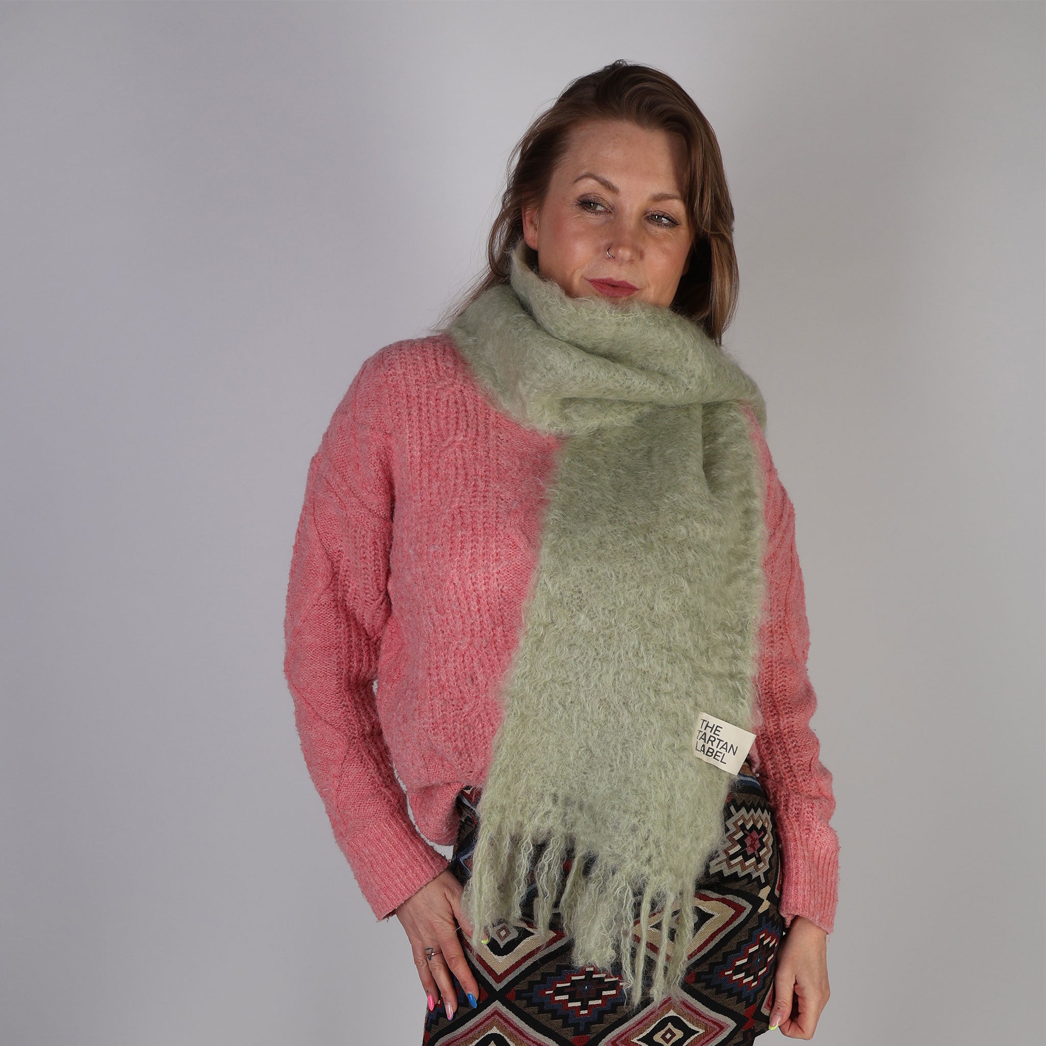 Sage Handmade Mohair Scarf
