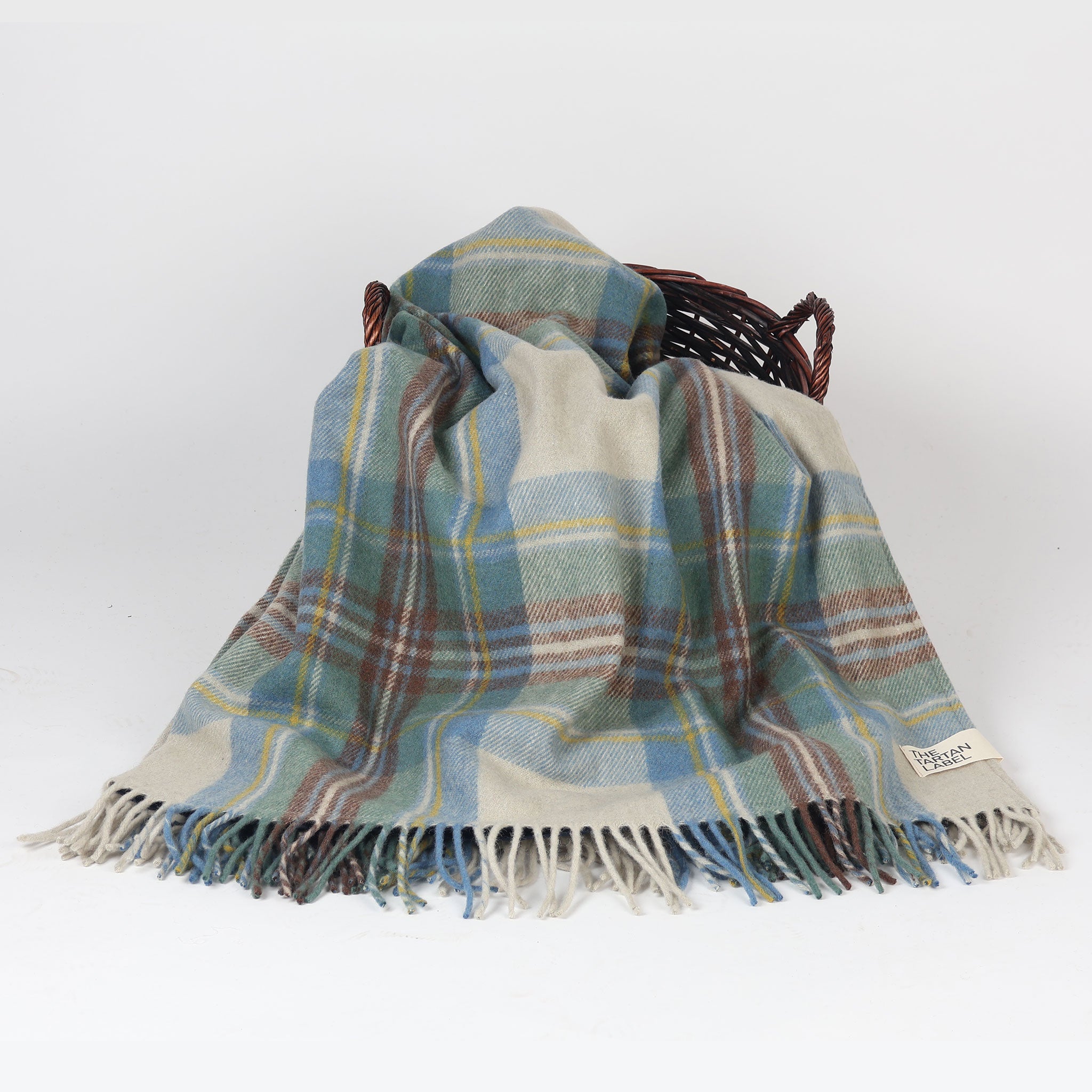 Stewart muted blue picnic blanket