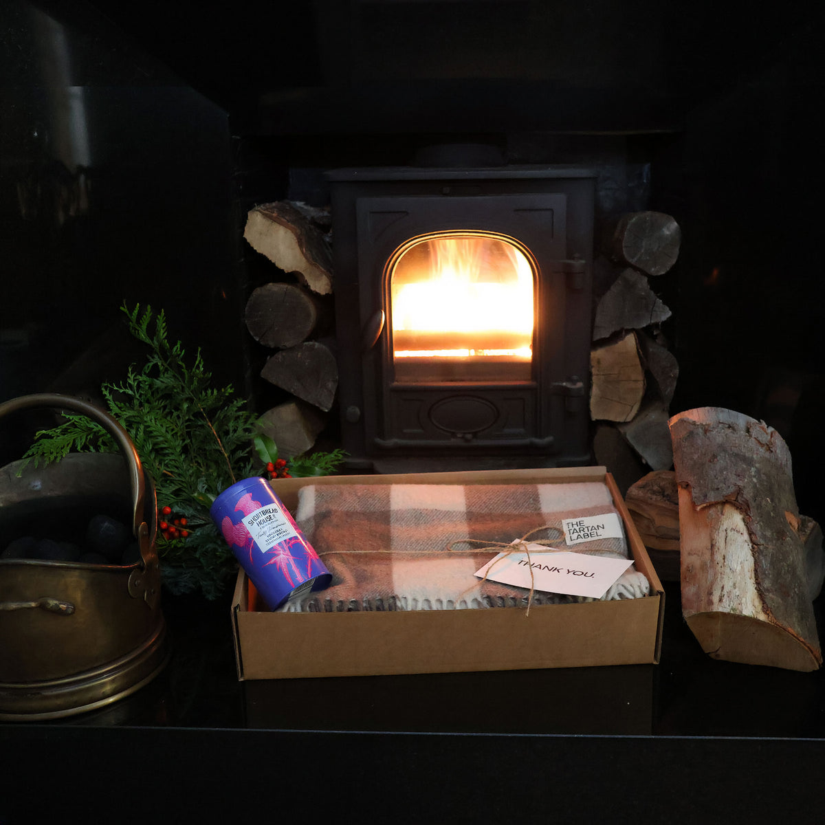 Jacob Tartan Blanket & Shortbread Gift Set