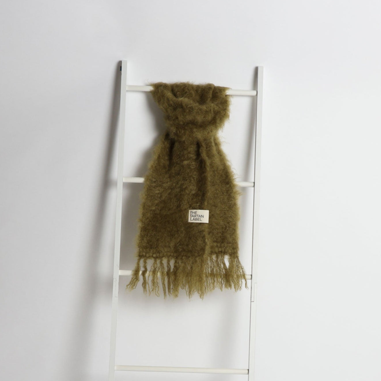Olive Handmade Mohair Scarf