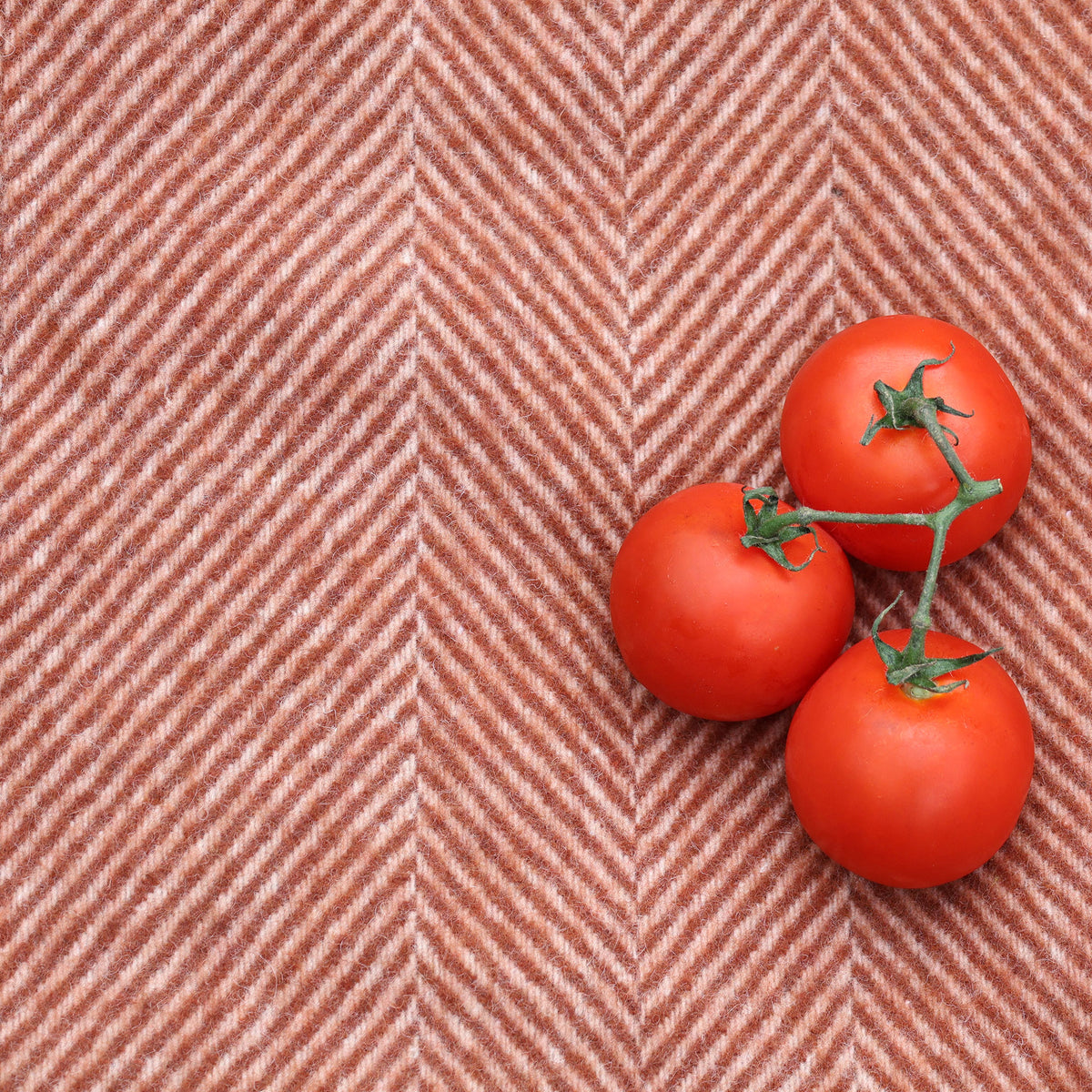 Rust Herringbone picnic blanket